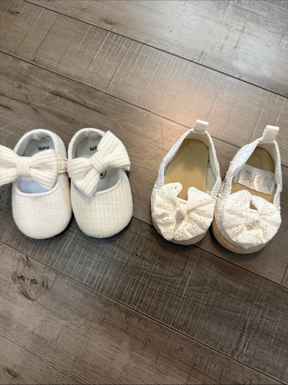 Carter's White Baby Bow Slip-On Shoes (Pair)